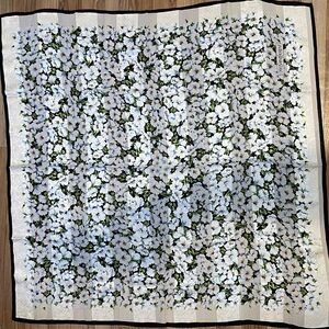 YSL white floral Scarf